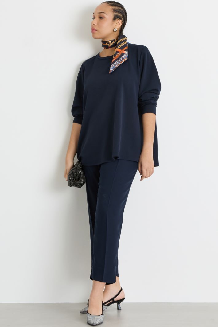 Pantalone slim in crepe opaco Intrend