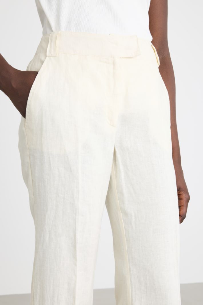 Straight-leg linen trousers Intrend - 3