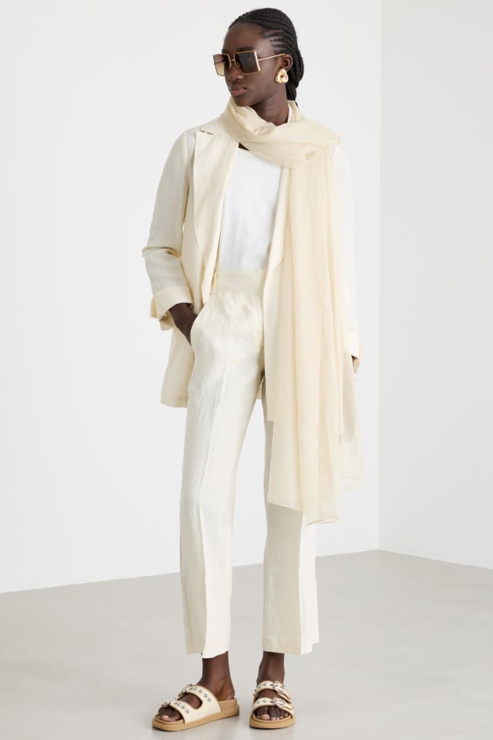 Straight-leg linen trousers Intrend