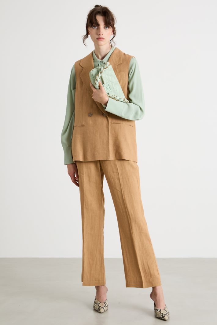 Straight-leg linen trousers Intrend
