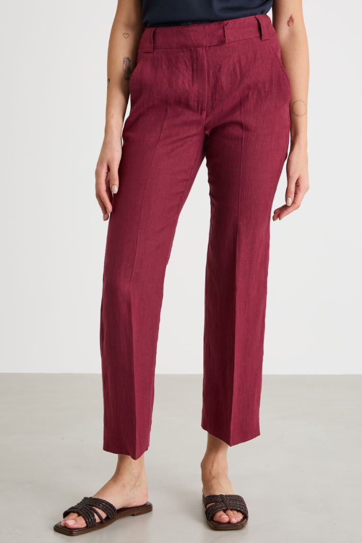Straight-leg linen trousers Intrend - 2