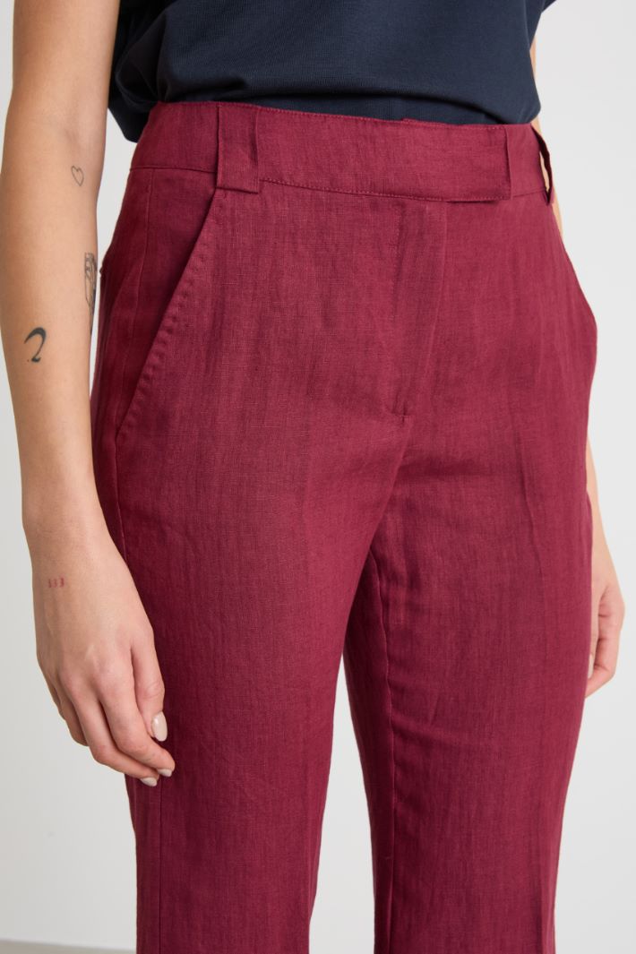 Straight-leg linen trousers Intrend - 3