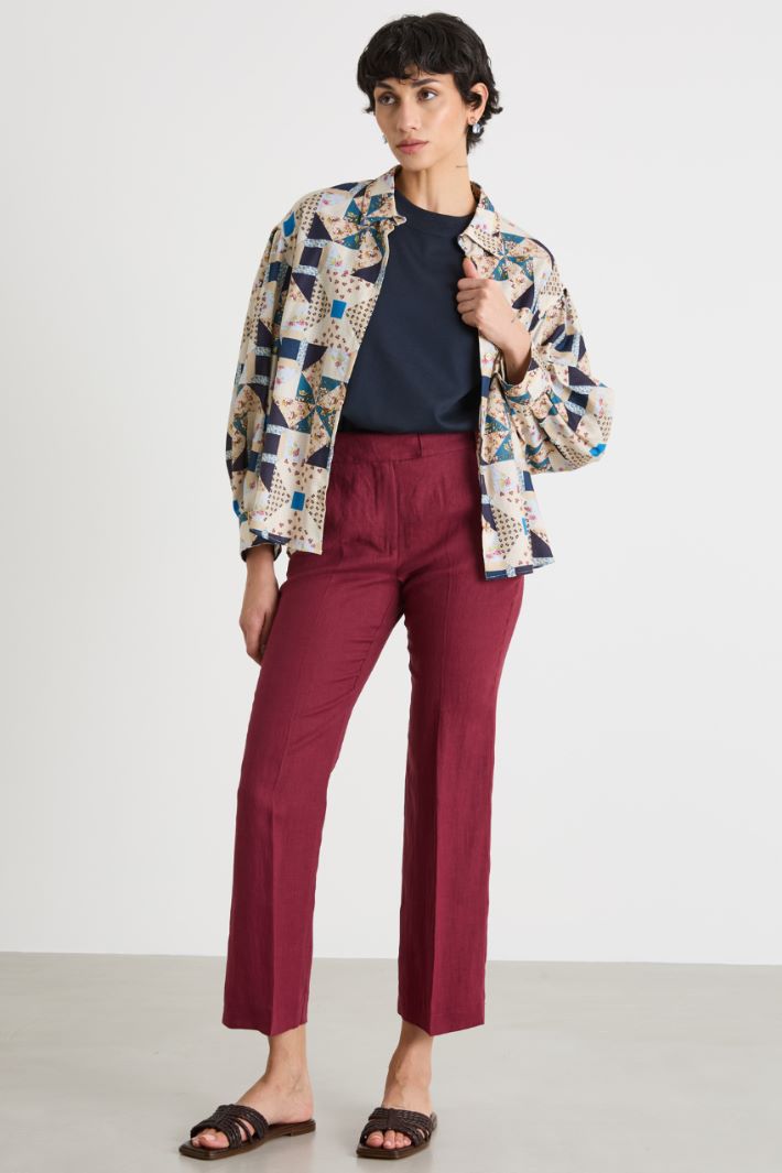 Straight-leg linen trousers Intrend