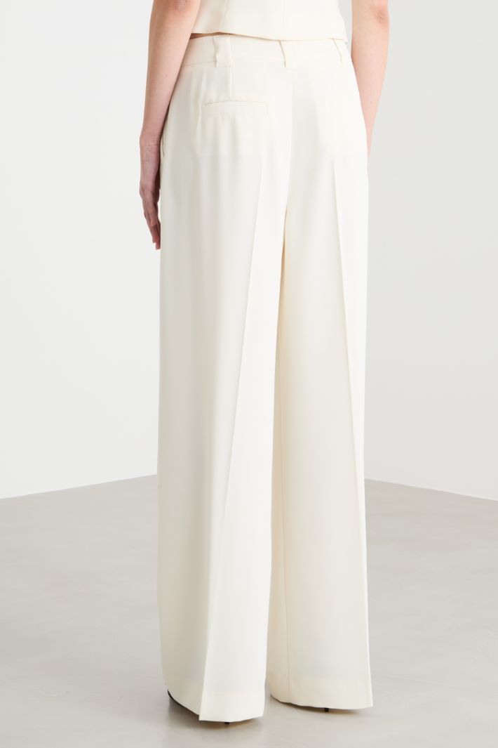 Wide-leg satin trousers Intrend - 4