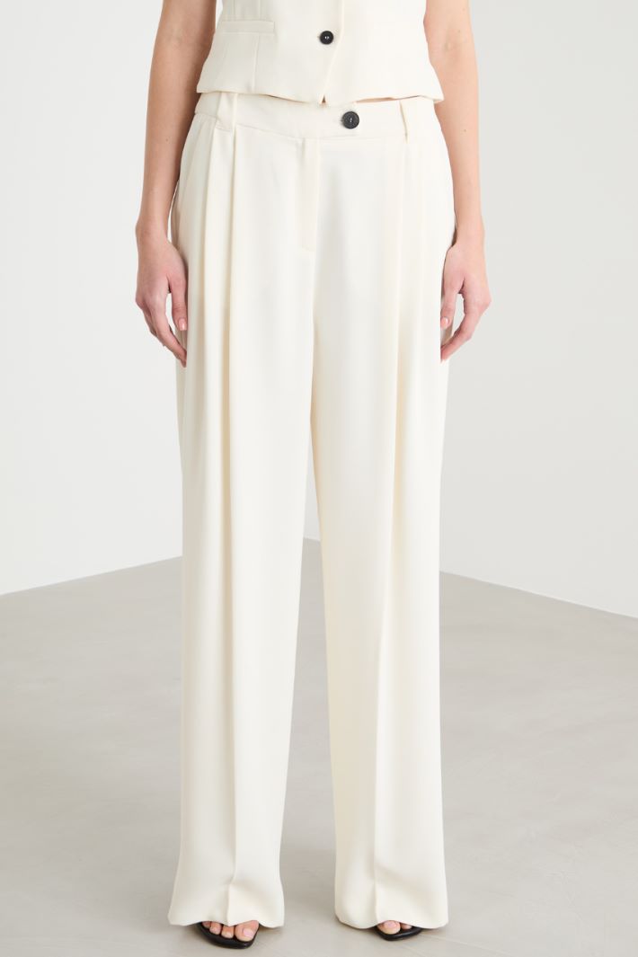 Wide-leg satin trousers Intrend - 2