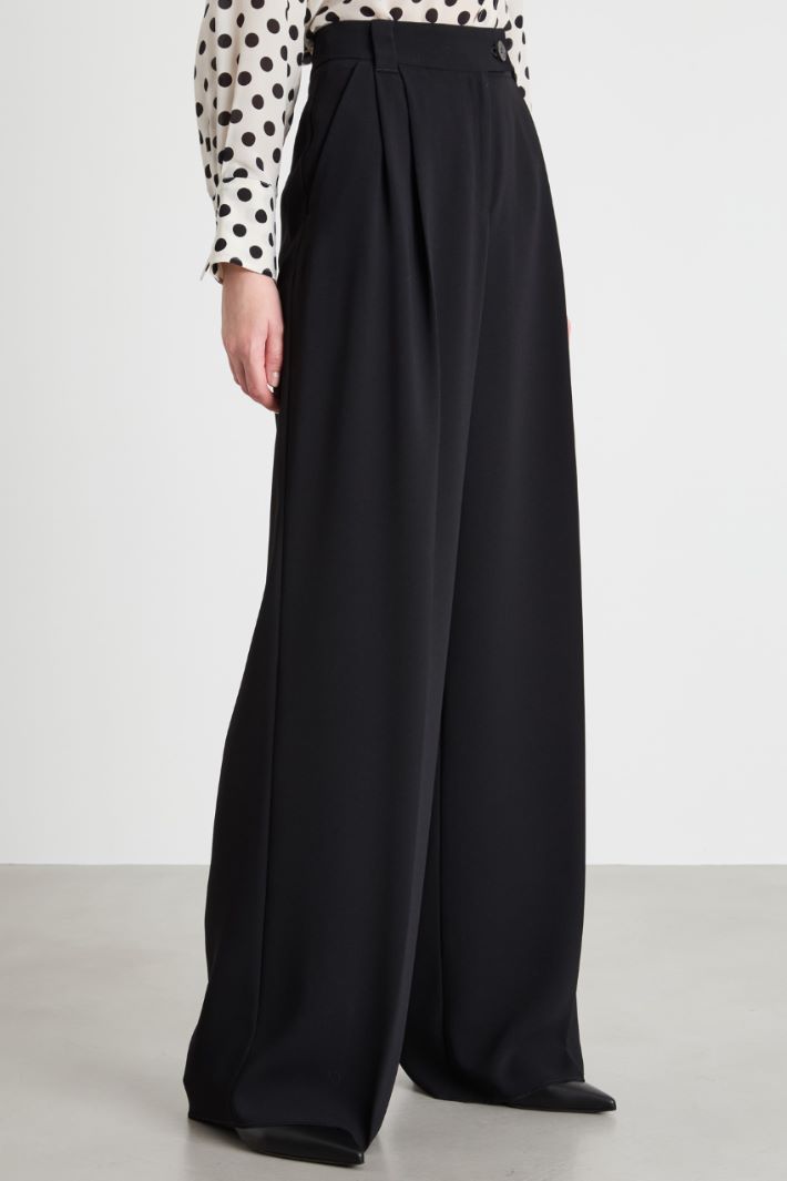 Wide-leg satin trousers Intrend - 2