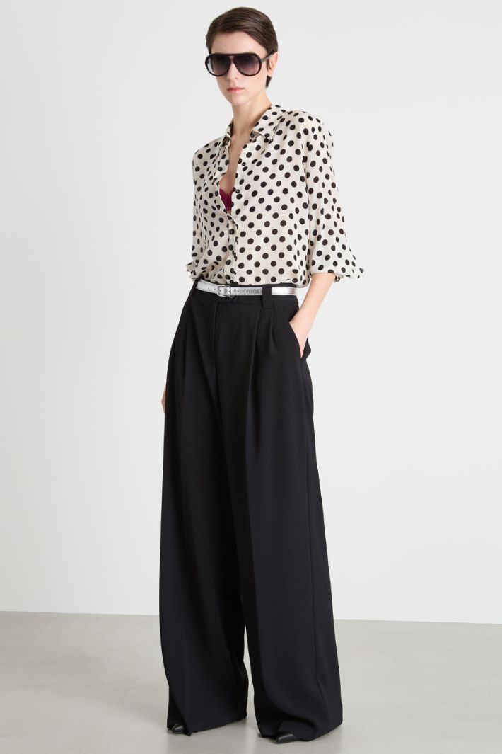 Wide-leg satin trousers Intrend