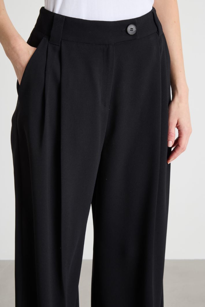 Wide-leg satin trousers Intrend - 3