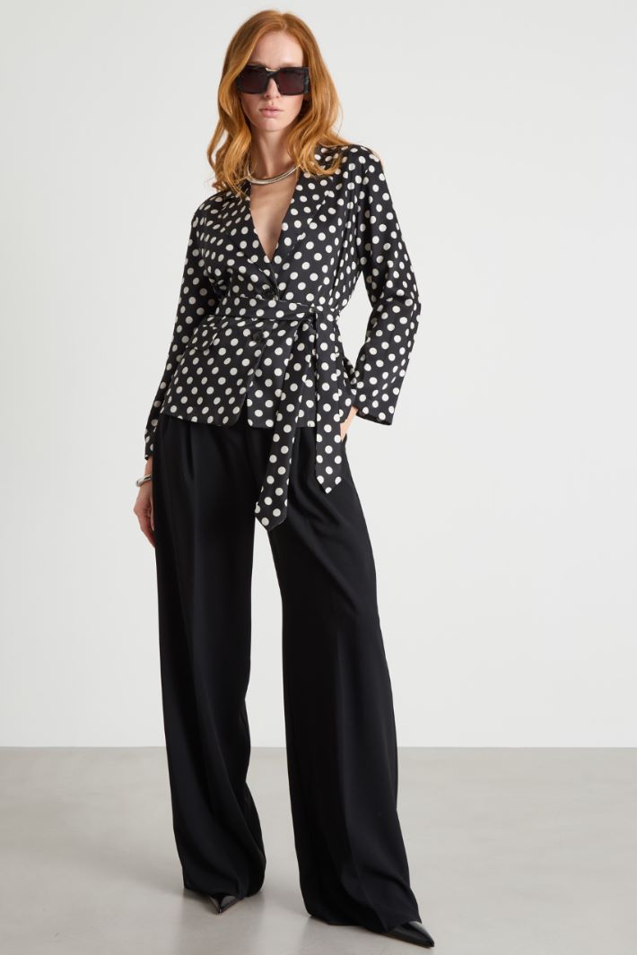 Wide-leg satin trousers Intrend