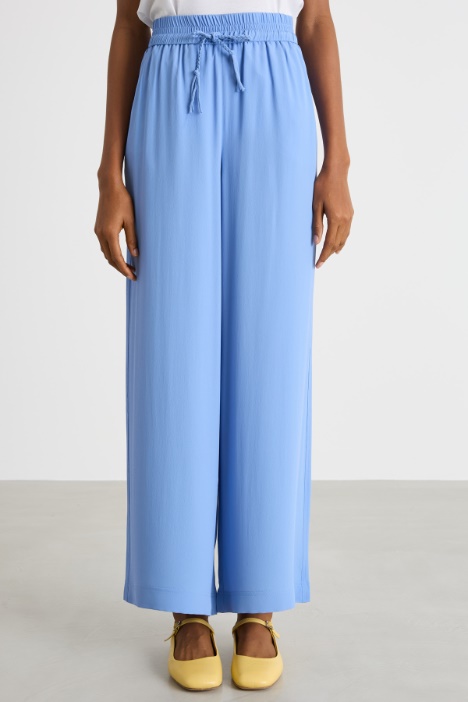 Pantalone in crepe con coulisse