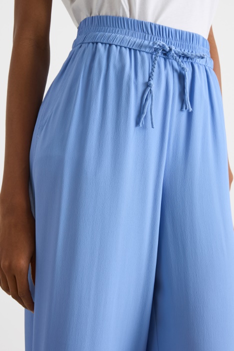 Pantalone in crepe con coulisse