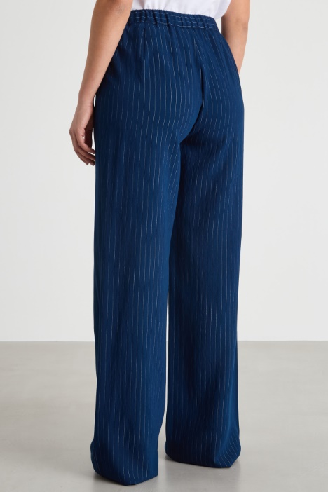 Pantalone in tessuto gessato