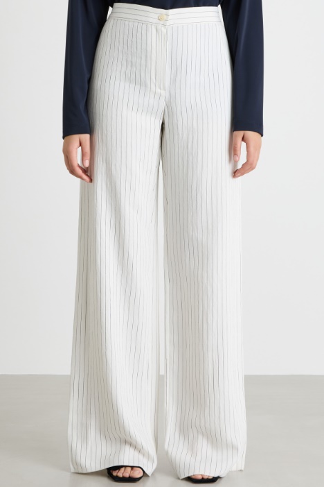 Pantalone in tessuto gessato