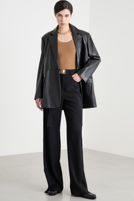 Side-stripe fluid trousers Intrend
