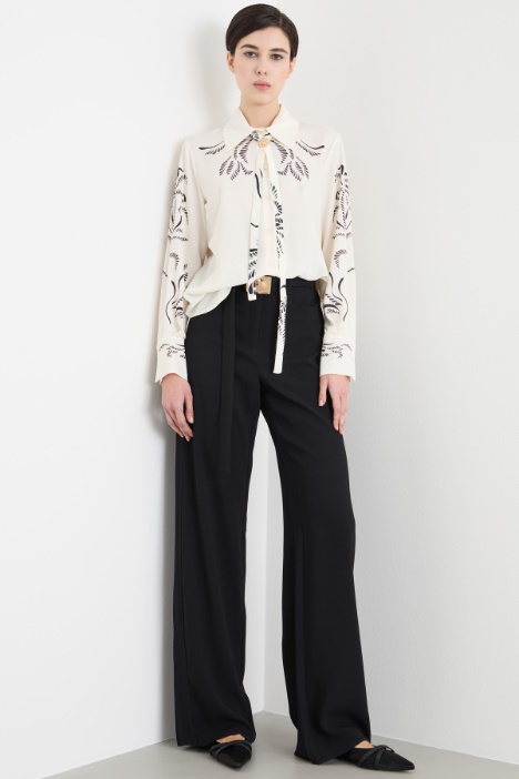 Side-stripe fluid trousers Intrend