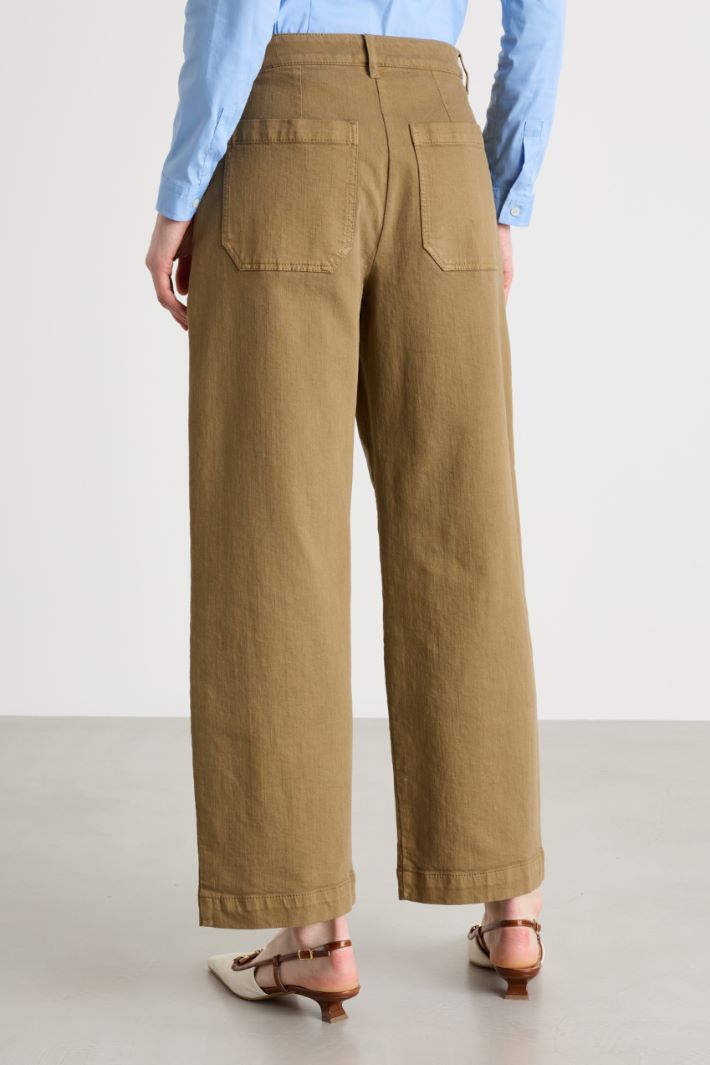 Wide-leg bull denim trousers Intrend - 4