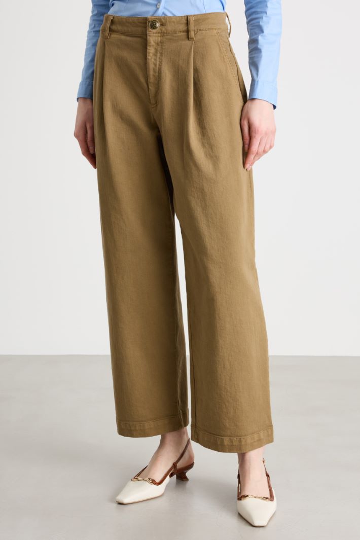 Wide-leg bull denim trousers Intrend - 2