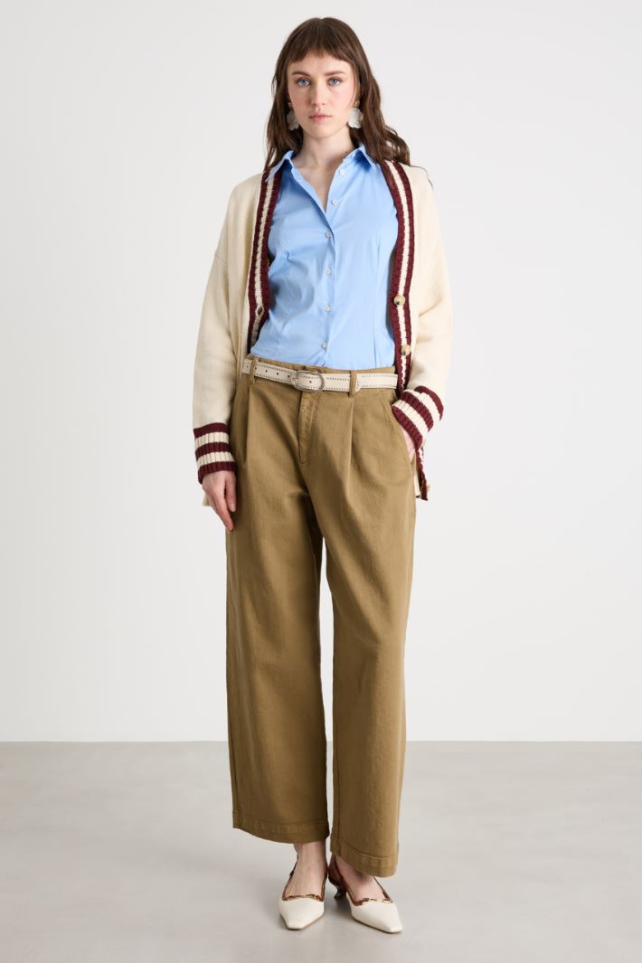 Wide-leg bull denim trousers Intrend