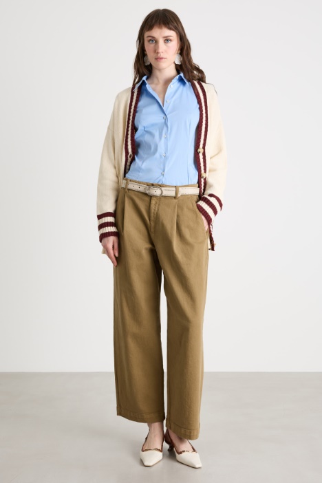 Wide-leg bull denim trousers Intrend