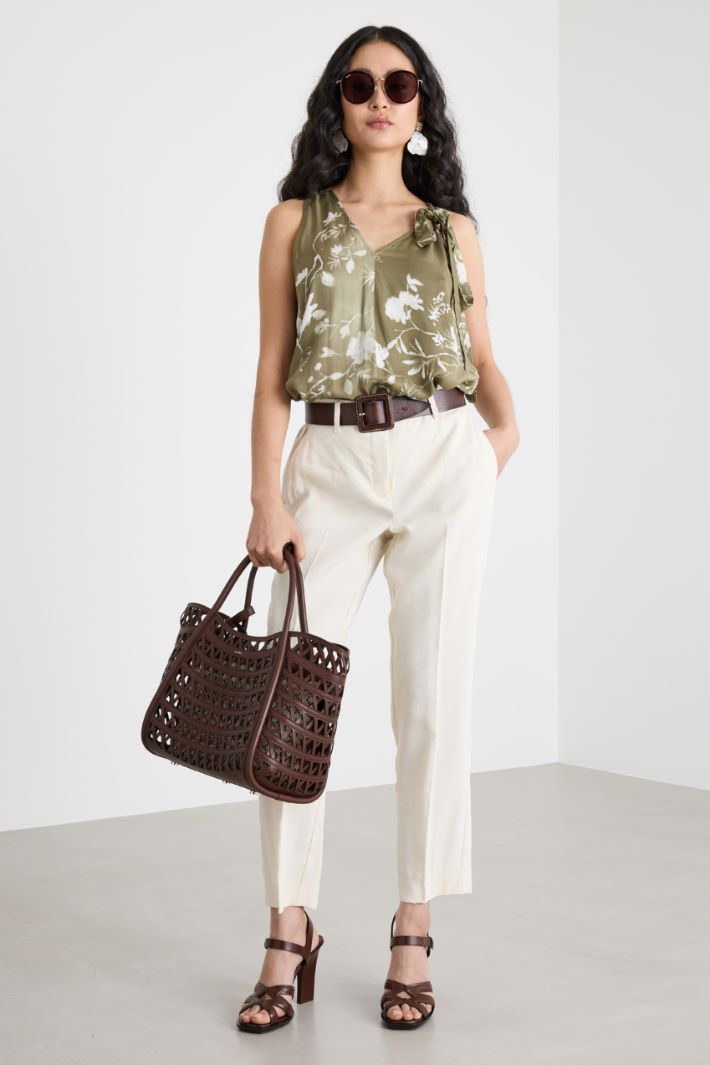 Pantalone slim con inserto elastico Intrend