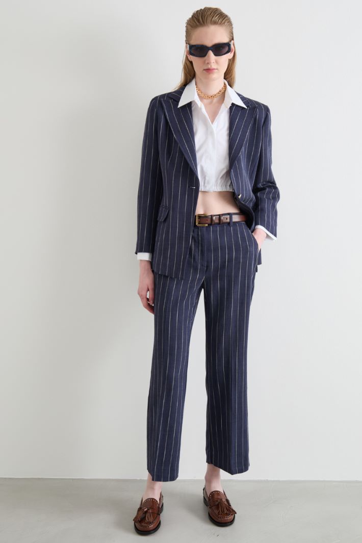 Flared natté trousers Intrend