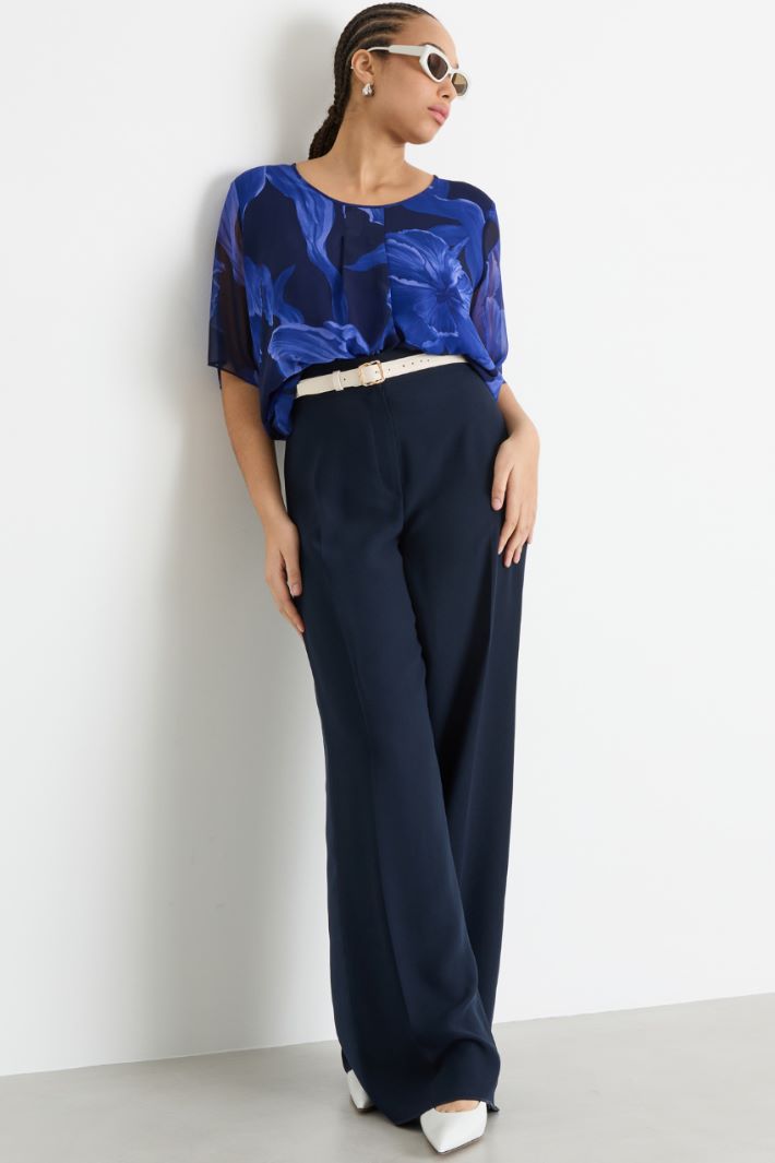 Pantalone ampio in crepe Intrend