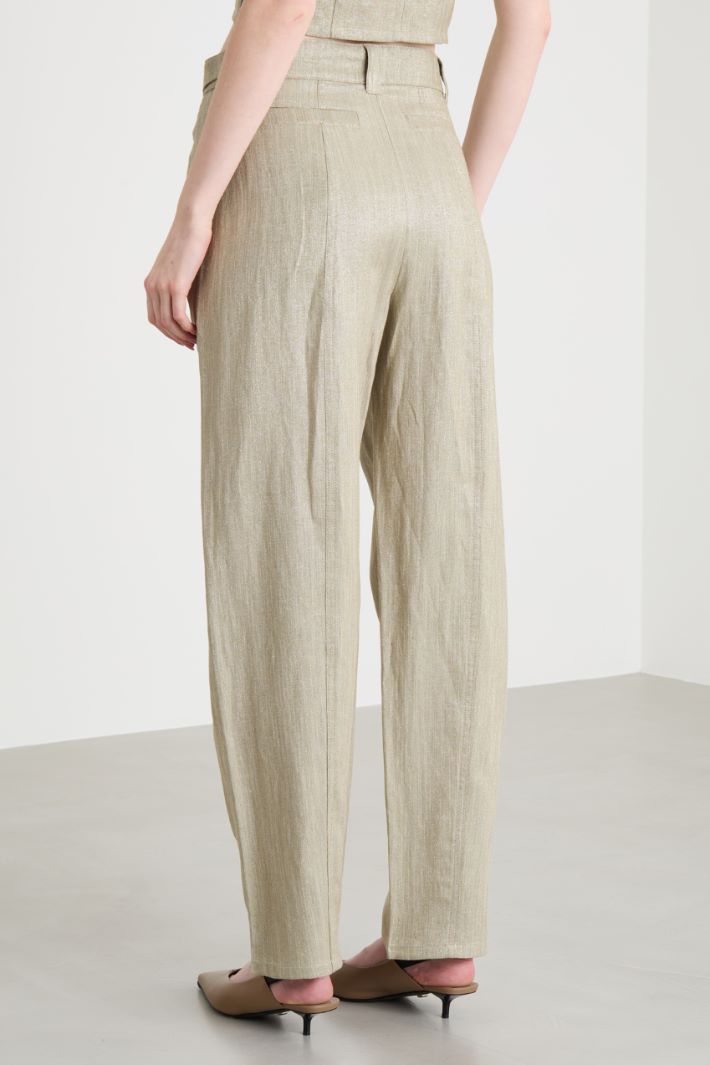 Carrot-fit twill trousers Intrend - 4