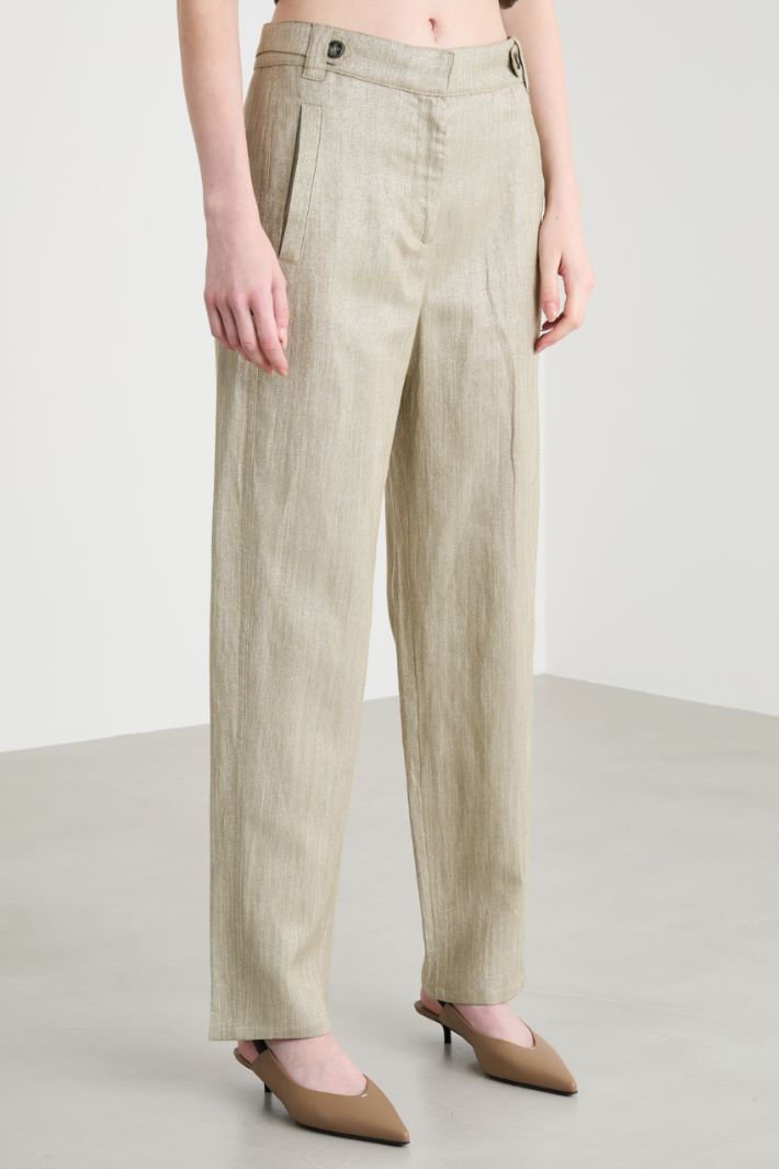 Carrot-fit twill trousers Intrend - 2