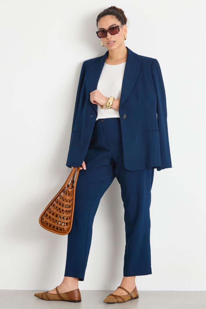 Structured weave trousers Intrend