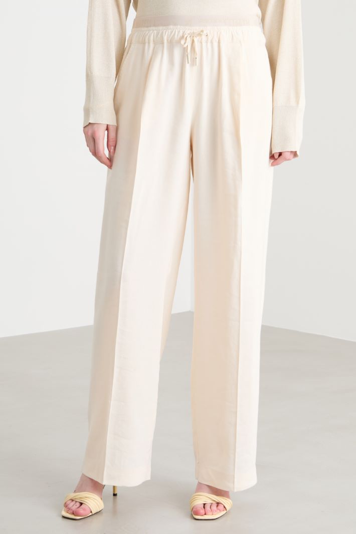 Pantalone dritto con coulisse Intrend - 2