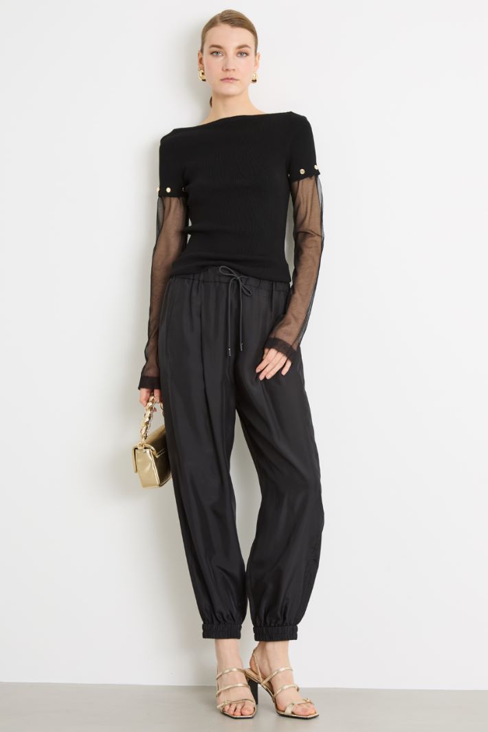 Pantalone jogger con elastico al fondo Intrend