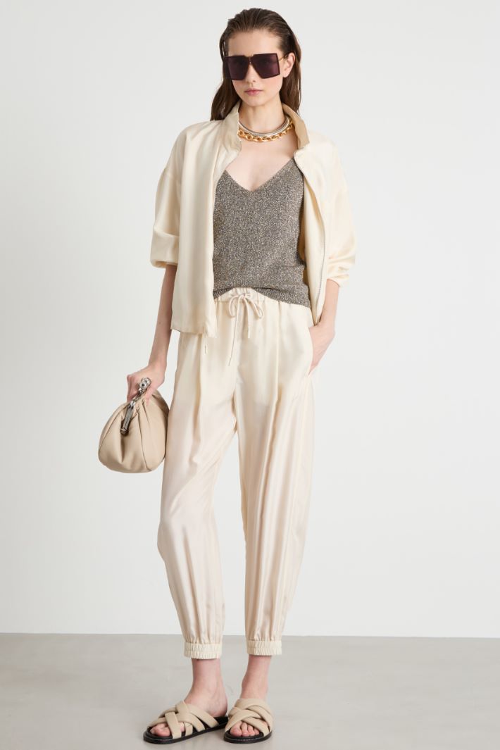 Habotai silk joggers Intrend