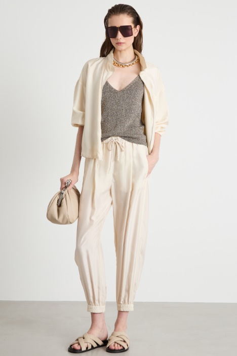 Habotai silk joggers Intrend