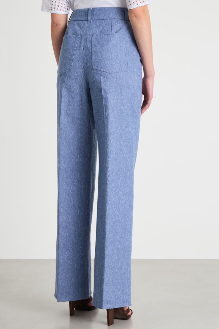 Stretch Jacquard Trousers Intrend - 4