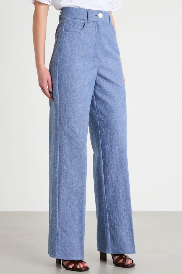 Stretch Jacquard Trousers Intrend - 2