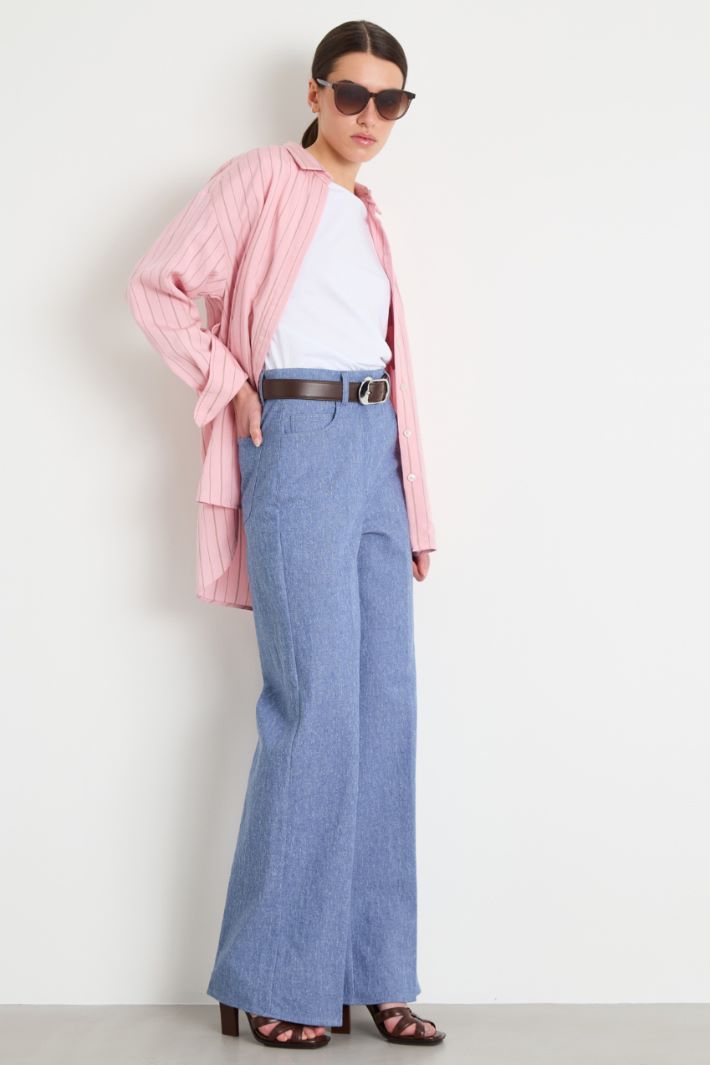 Stretch Jacquard Trousers Intrend