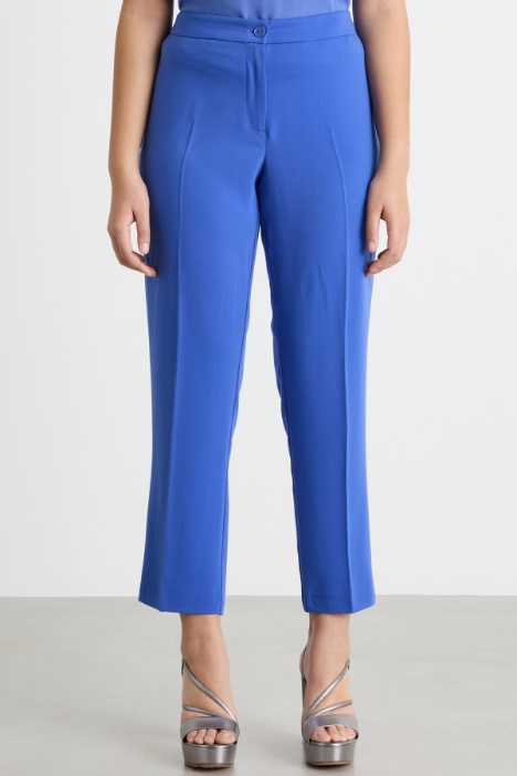 Pantalone slim in cady stretch