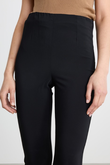 Pantalone slim in georgette