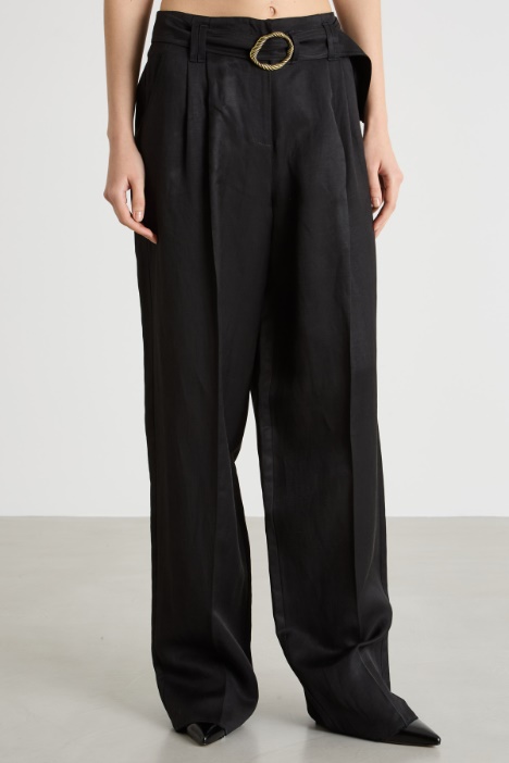 Pantalone fluido con cintura