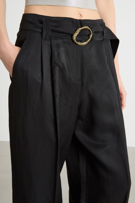 Pantalone fluido con cintura