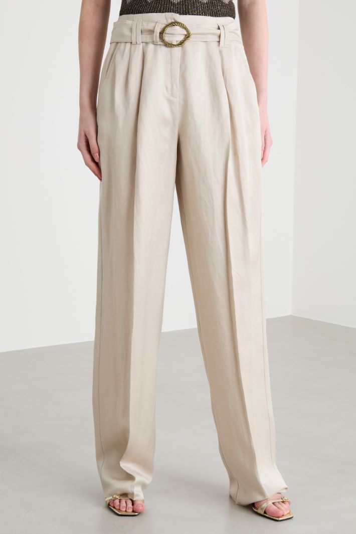 Belted wide-leg trousers Intrend - 2