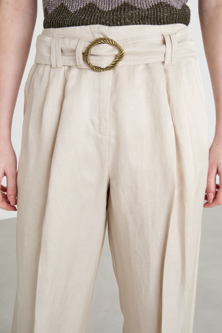 Belted wide-leg trousers Intrend - 3