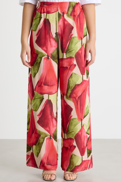 Pantalone palazzo stampato