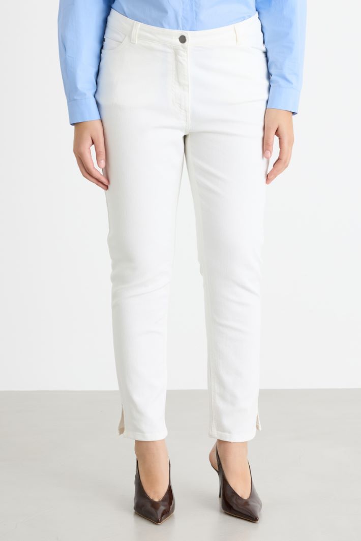 Stretch-cotton bull denim trousers Intrend - 2