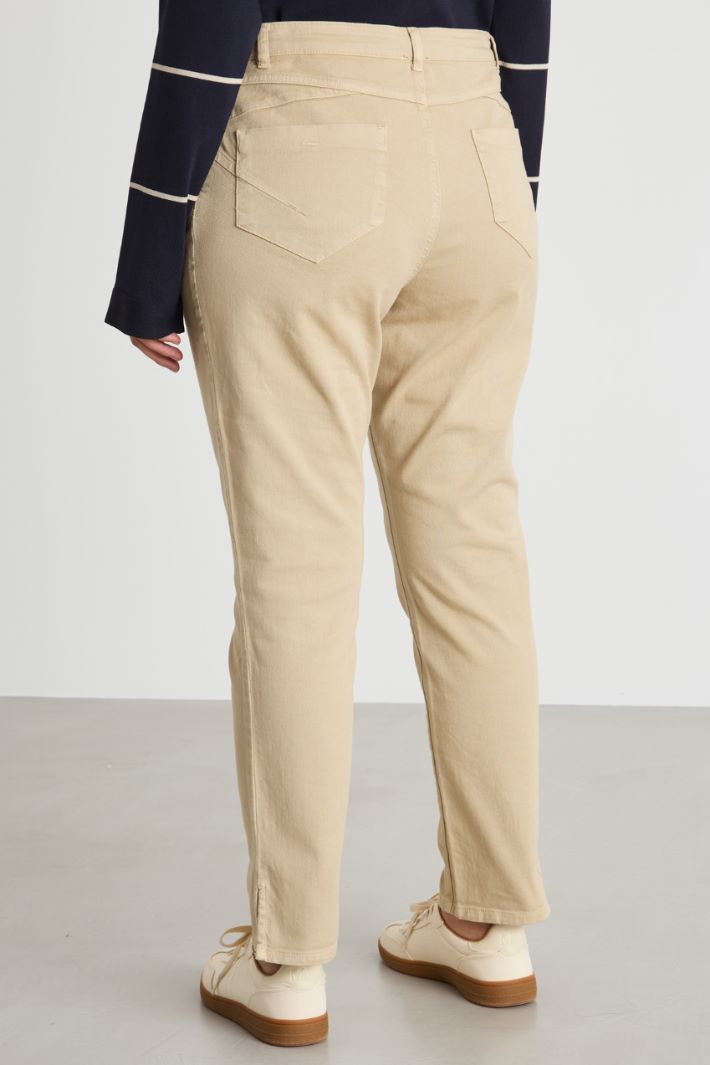 Stretch-cotton bull denim trousers Intrend - 4