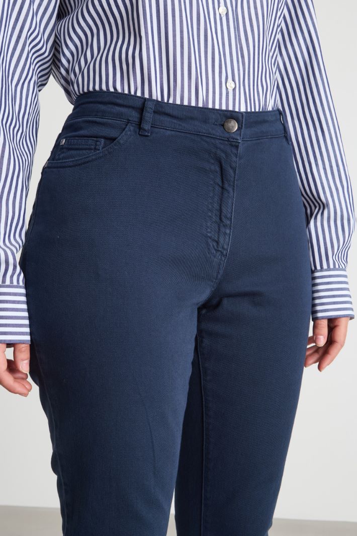 Stretch-cotton bull denim trousers Intrend - 3