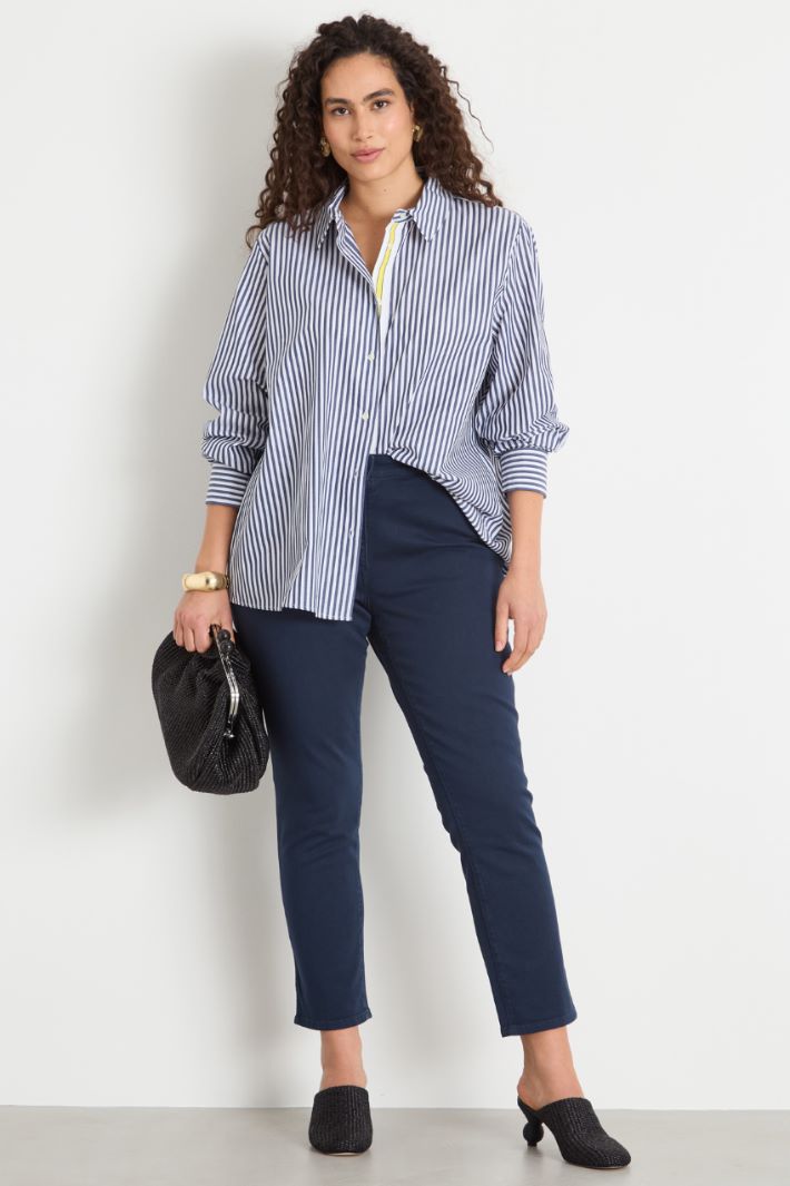 Stretch-cotton bull denim trousers Intrend