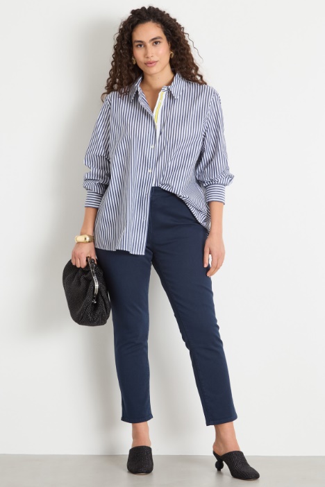 Stretch-cotton bull denim trousers Intrend