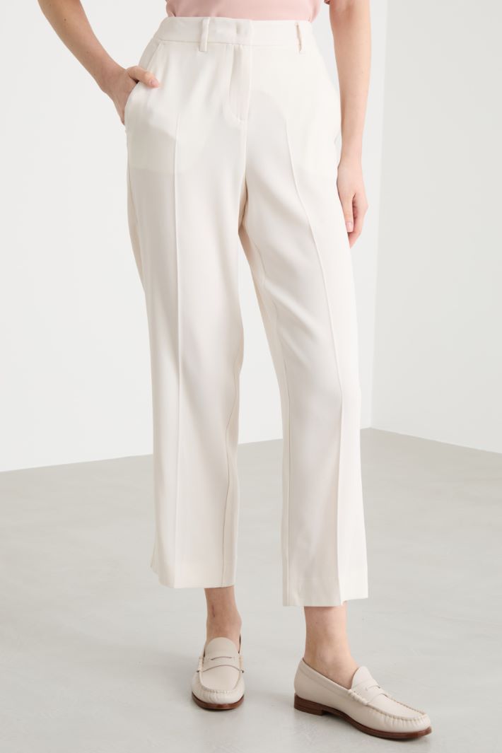 Floral-appliqué trousers Intrend - 2