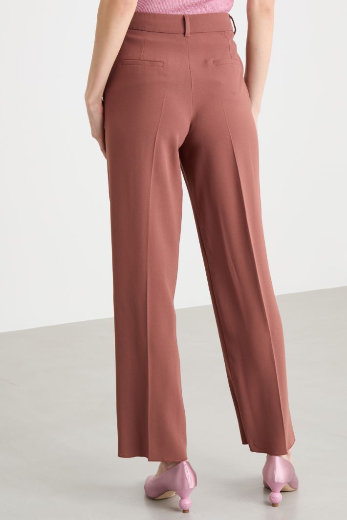 Floral-appliqué trousers Intrend - 4
